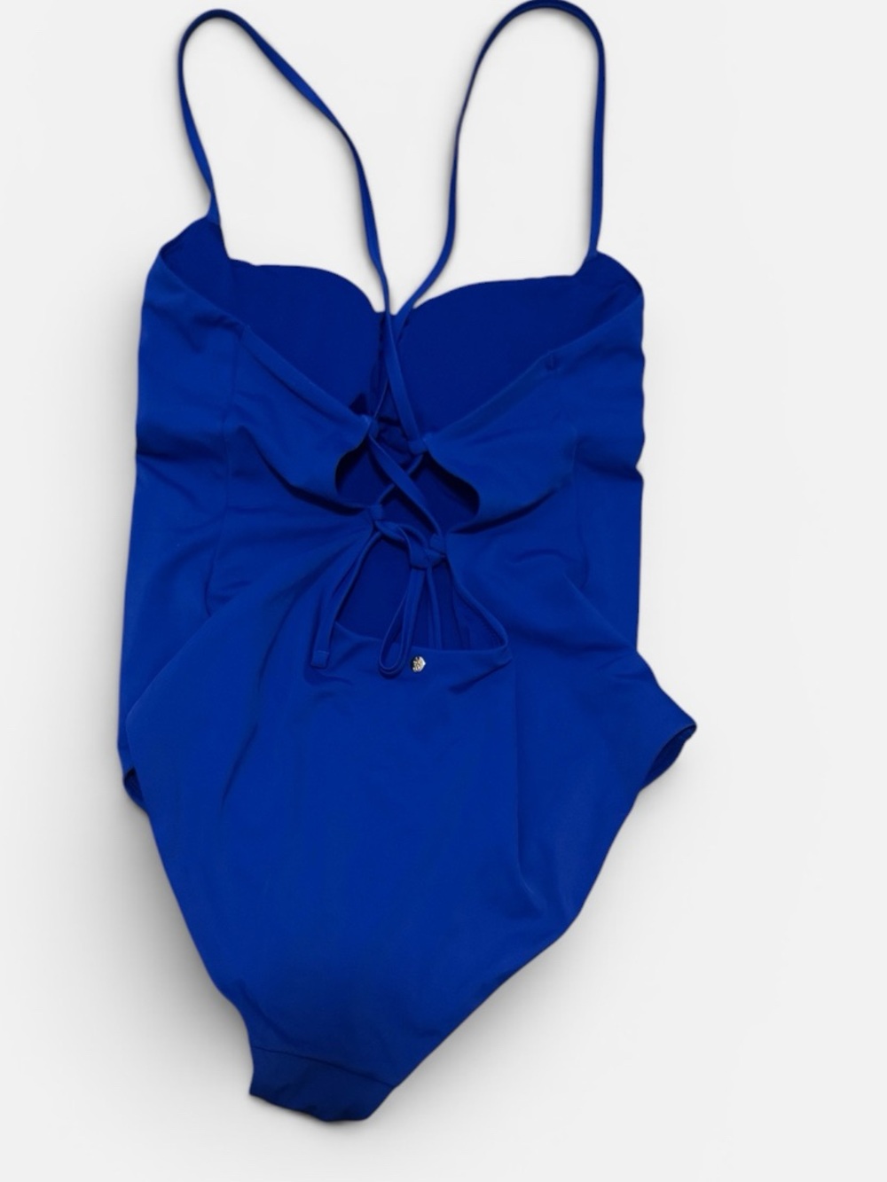 Victoria's Secret Swim Blue Oar Scoop One-Piece Swimsuit Size XL Like New - Picture 3 of 7